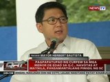 Pagpapatupad ng curfew sa Q.C., Navotas at Maynila, pansamantalang pinigil ng SC
