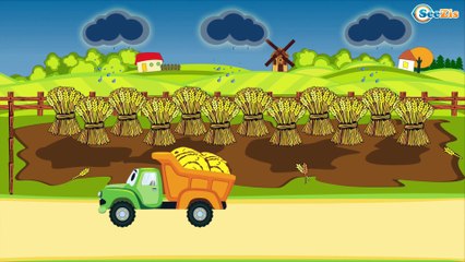 The Orange Racing Car & The Monster Truck - The Big Race in the City of Cars Cartoons for Children