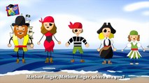 Finger Family Rhymes | Pirates Finger Family | Daddy Finger Family Nursery Rhymes - Cartoon Rhymes