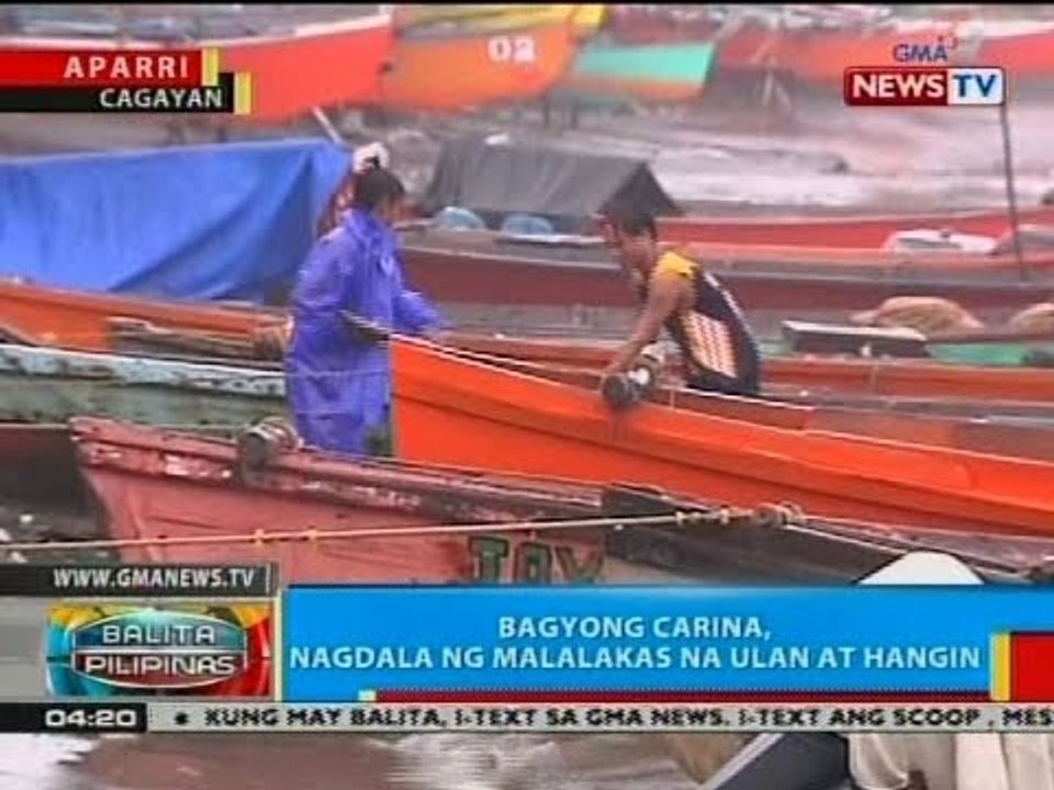 BP: Bagyong Carina, nagdala ng malalakas na ulan at hangin