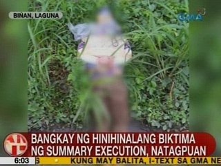 Video herunterladen: UB: Bangkay ng hinihinalang biktima ng summary execution, natagpuan sa Biñan, Laguna