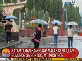 UB: Katamtaman hanggang malakas na ulan, bumuhos sa Bontoc, Mt. Province