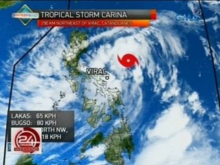 24 Oras: Bagyong Carina, lalo pang lumakas