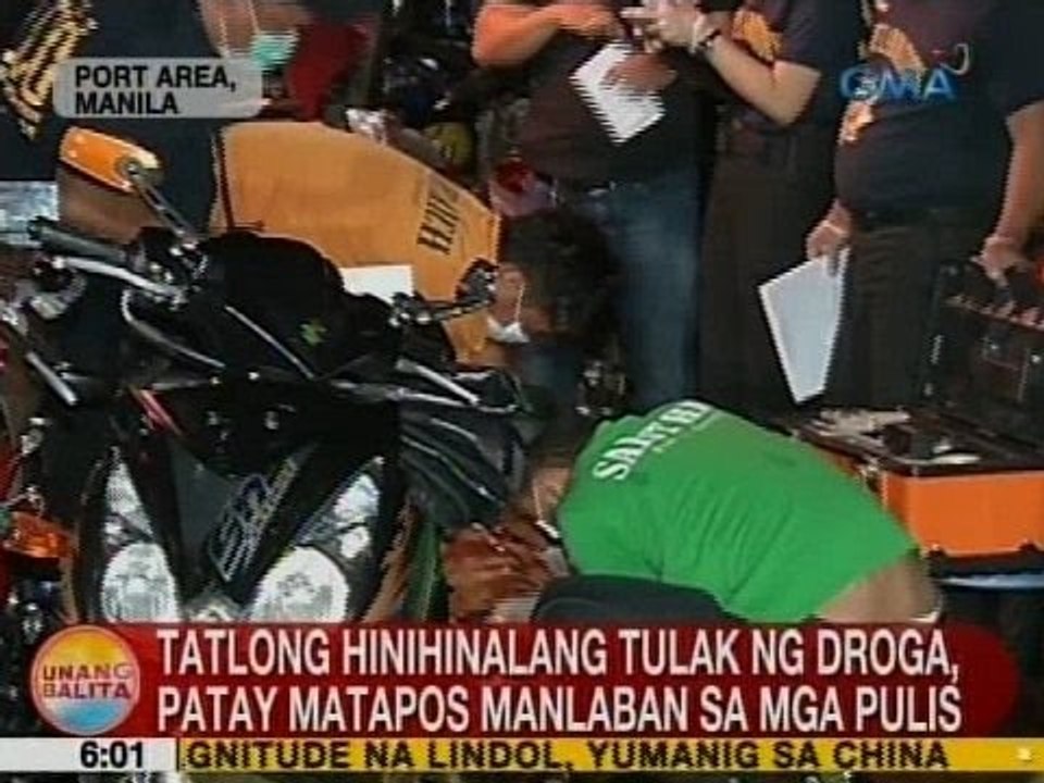 UB: 3 hinihinalang tulak ng droga, patay matapos manlaban sa mga pulis sa Port Area, Manila
