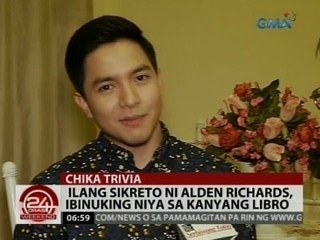 24 Oras: Ilang sikreto ni Alden Richards, ibinuking niya sa kanyang libro