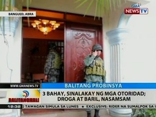 BT: 3 bahay, sinalakay ng mga otoridad; droga at baril, nasamsam