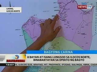 BT: 8 bayan at 1 lungsod sa Ilocos Norte, binabantayan sa epekto ng bagyo