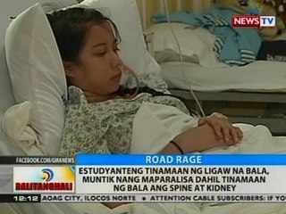 BT: Estudyanteng tinamaan ng ligaw na bala, muntik nang maparalisa