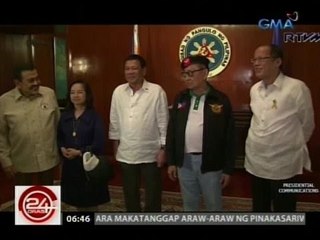 24 Oras: Erap, ayaw bigyan ng kulay ang 'di raw pagpapansinan nina Arroyo at Aquino