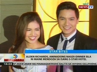 Alden Richards, aminadong nagdi-dinner sila ni Maine Mendoza sa isang 5-star hotel