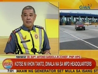 UB: Kotse ni Vhon Tanto, dinala na sa MPD HQ