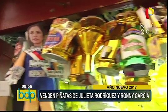 Año Nuevo: venden piñatas con rostros de polémicos personajes