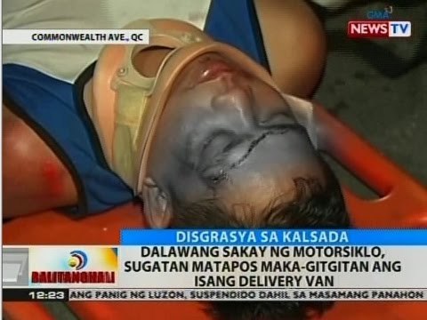BT: Dalawang sakay ng motorsiklo, sugatan matapos maka-gitgitan ang isang delivery van