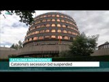 TRT World: Catalonia's secession bid suspended