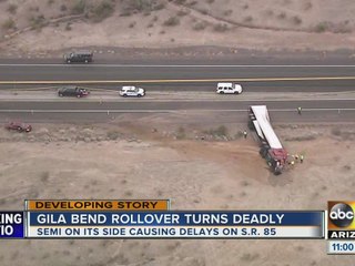 Semi truck involved in deadly crash near Gila Bend