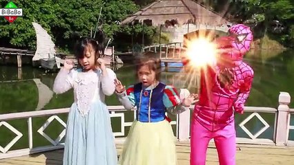 Frozen Elsa & SPIDERMAN Pink vs Baby Police Superman girl w  Hulk vs Joker & Batman Prank