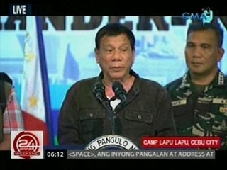 24 Oras: Pres. Duterte, muling nagbanta laban sa mga nasa gobyernong sangkot umano sa droga