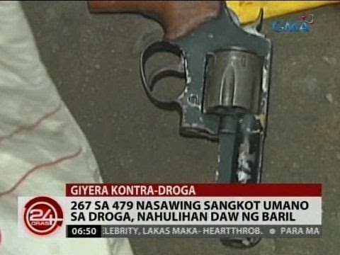 24 Oras: 267 sa 479 nasawing sangkot umano sa droga, nahulihan daw ng baril
