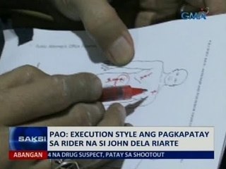 SAKSI: PAO: Execution style ang pagkapatay sa rider na si John Dela Riarte