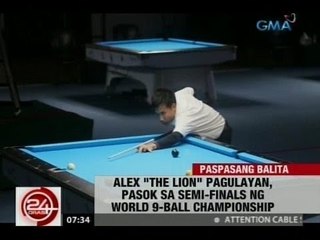 24 Oras: Alex Pagulayan, pasok sa semi-finals ng World 9-Ball Championship