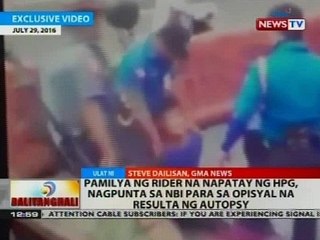Pamilya ng rider na napatay ng HPG, nagpunta sa NBI para sa opisyal na resulta ng autopsy