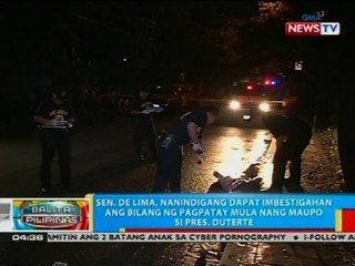 Sen. de Lima, nanindigang dapat imbestigahan ang bilang ng pagpatay mula nang maupo si Pres. Duterte