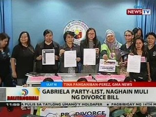 BT: Gabriela party-list, naghain muli ng divorce bill