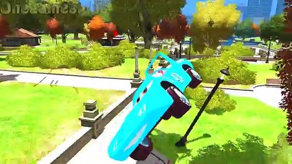 Disney cars Axle Accelerator and Dinoco King 43 Marvel Thor & Iron man Children s Songs
