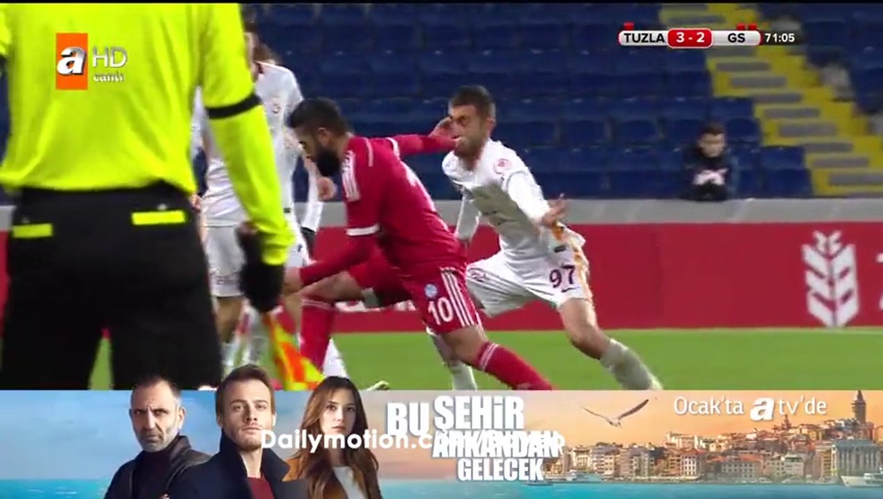 Dogan Ates Second Yellow For A Slap vs Galatasaray!