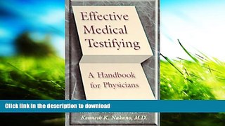 READ book  Effective Medical Testifying: A Handbook for Physicians, 1e William Tsushima PhD