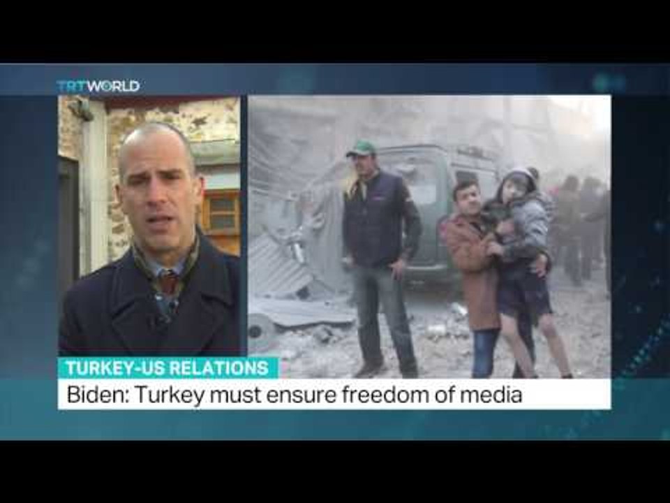 US Vice President Joe Biden meets with Turkish PM Ahmet Davutoglu