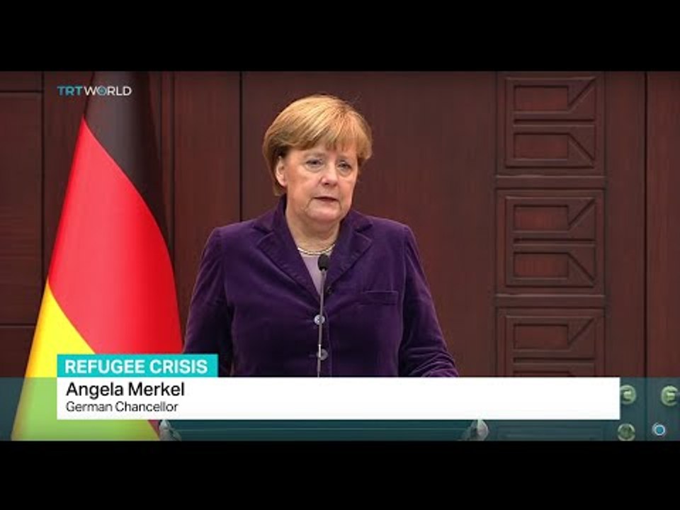 German Chancellor in Turkey to discuss refugees, Francis Collings reports