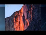 Yosemite Park 'Firewall': Hundreds gathered to capture rare waterfall colour in US
