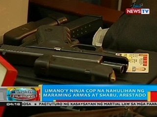 Umano'y ninja cop na nahulihan ng maraming armas at shabu, arestado