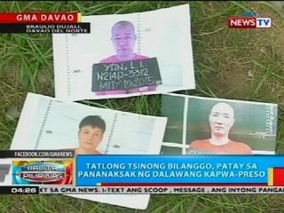 Tatlong tsinong bilanggo, patay sa pananaksak ng dalawang kapwa-preso