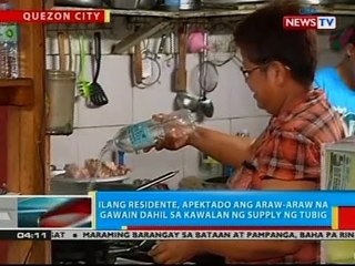 BP: Ilang residente, apektado ang araw-araw na gawin dahil sa kawalan ng supply ng tubig
