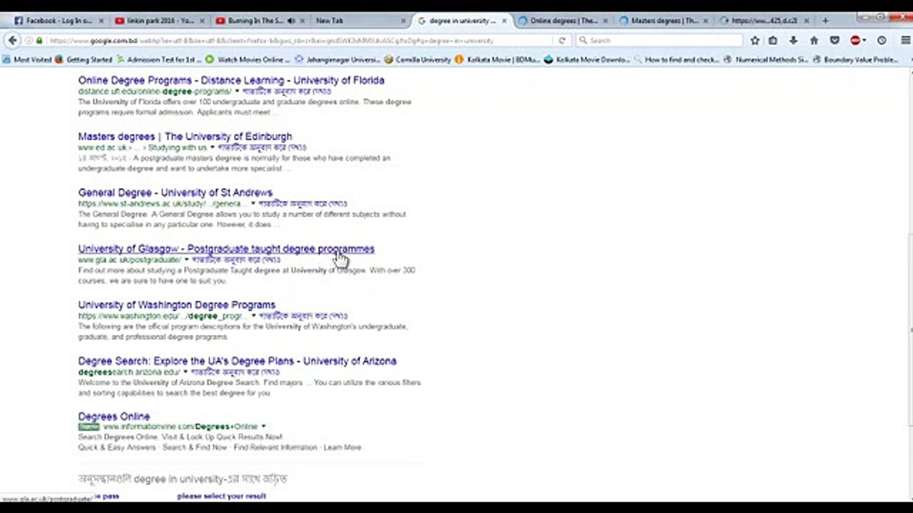 2 degree in university