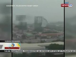 BT: Tarpaulin na billboard, muntik nang matangay sa lakas ng hangin