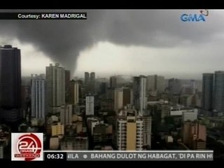 24 Oras: Buhawi, nanalasa sa Maynila
