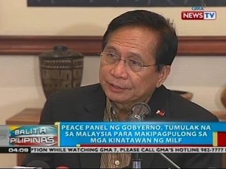 Peace panel ng gobyerno, tumulak na sa Malaysia para makipagpulong sa mga kinatawan ng MILF