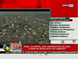 SONA: Pres. Duterte, nag-inspeksyon sa mga lugar na sinalanta ng habagat