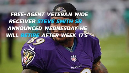 Ravens receiver Steve Smith Sr. says Sunday's game will likely be his last