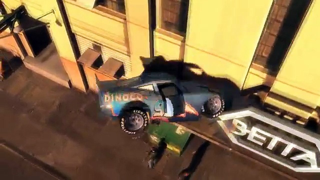 Crash test Ten jumps Dinoco McQueen Disney car game GTA IV
