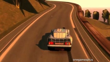 Dinoco McQueen new track landscape jumps by onegamesplus