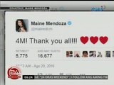 24 Oras: Followers ni Maine Mendoza sa Twitter, umabot na sa 4 million