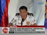 24 Oras: Mahigit 6,000 presidential appointees, sibak sa pwesto simula Lunes