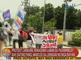 Protest caravan, isinagawa laban sa paghihimlay kay dating Pang. Marcos sa Libingan ng mga Bayani