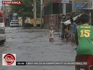 24 Oras: Baha sa ilang bayan sa Pampanga, lumala pa dahil sa high tide