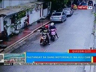 BP: Pagtangay ng isang motorsiklo, na-huli cam