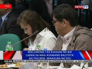 Video herunterladen: Reklamong tax evasion ng BIR laban sa mag-asawang Bautista ng Philrem, ibinasura ng DOJ